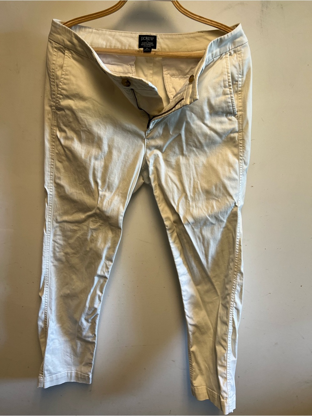 J. Crew Women's White Chino Pants - Slim Fit